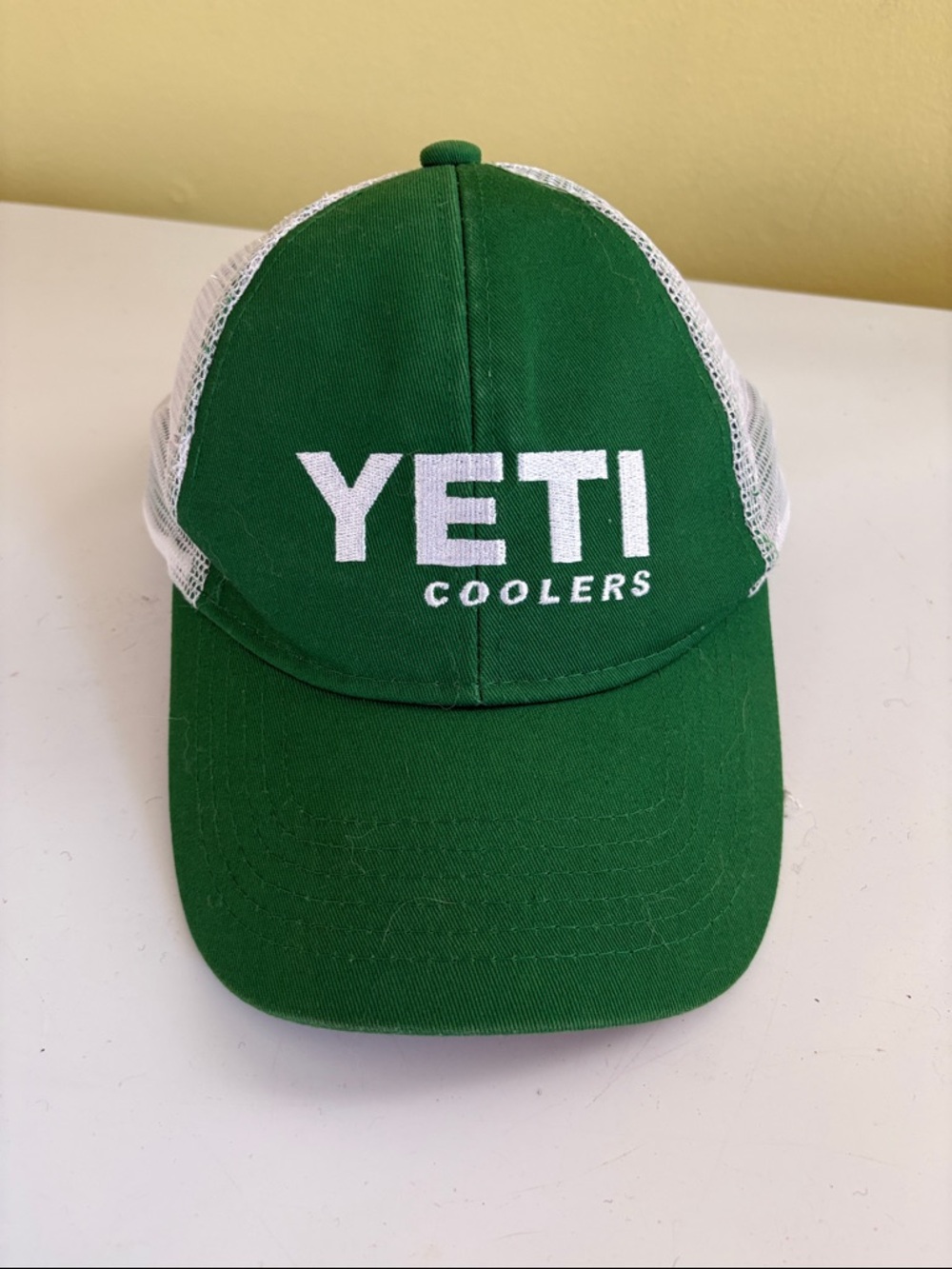 Yeti Green and White Logo Trucker Hat One Size